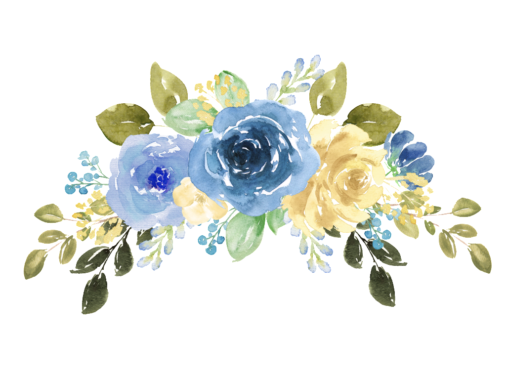 Detail Blue Flower Watercolor Nomer 22