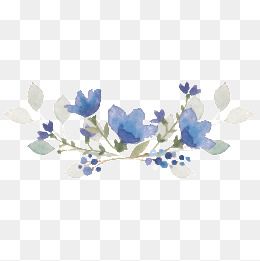 Detail Blue Flower Watercolor Png Nomer 26
