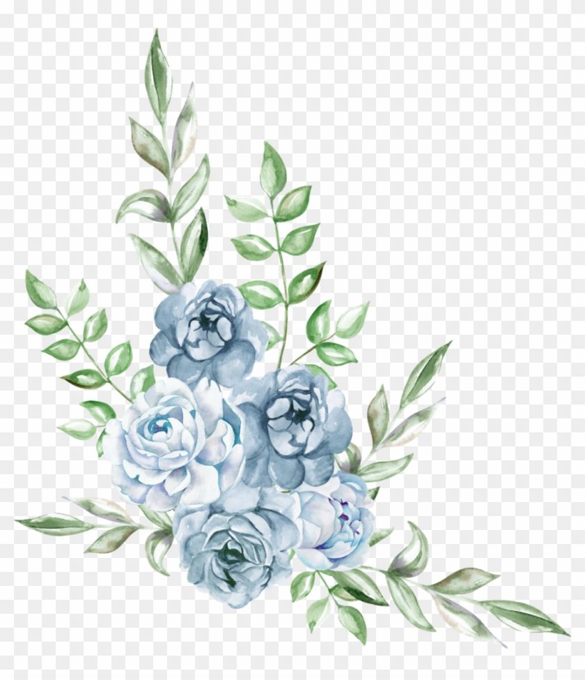 Detail Blue Flower Watercolor Png Nomer 7