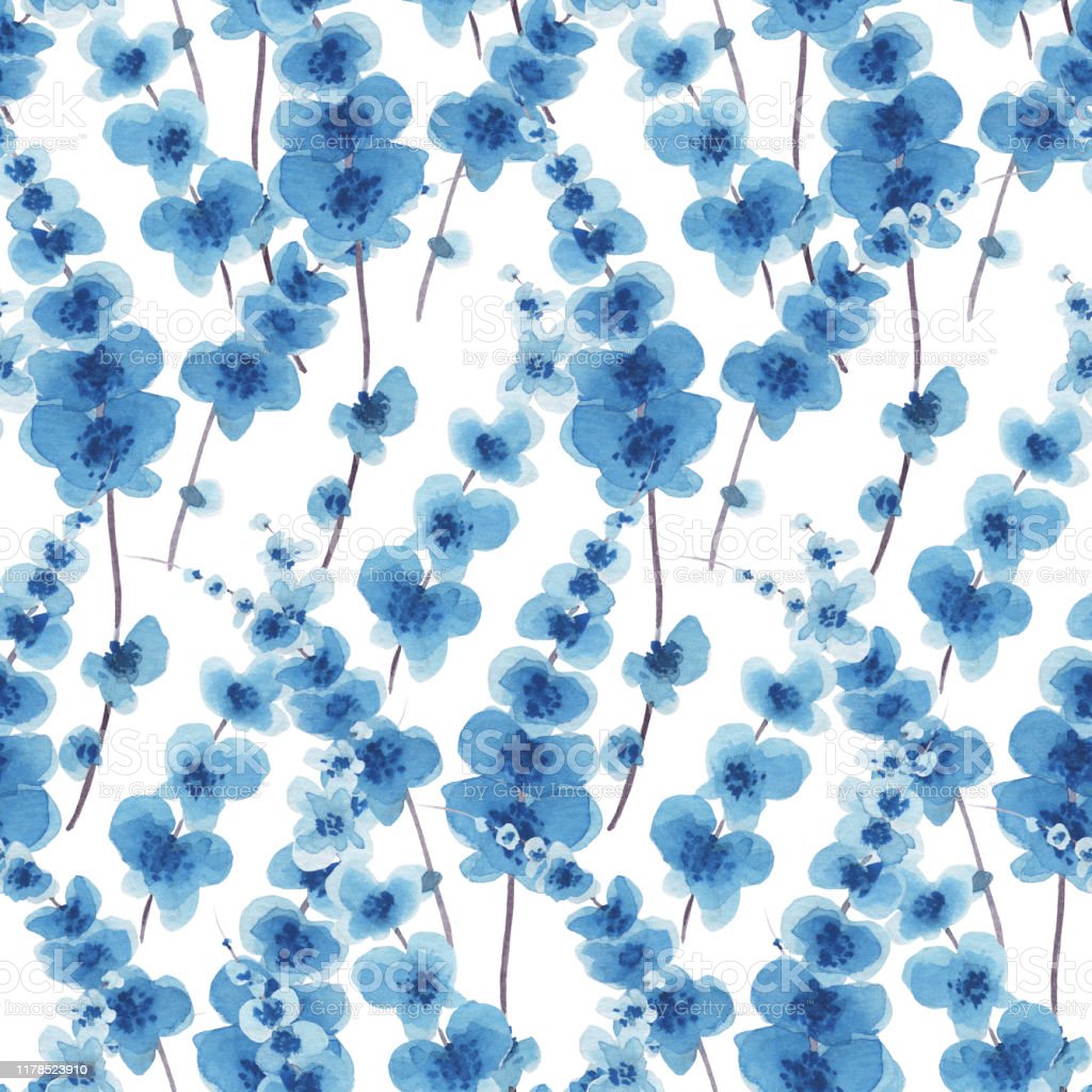 Detail Blue Flowers Background Nomer 43