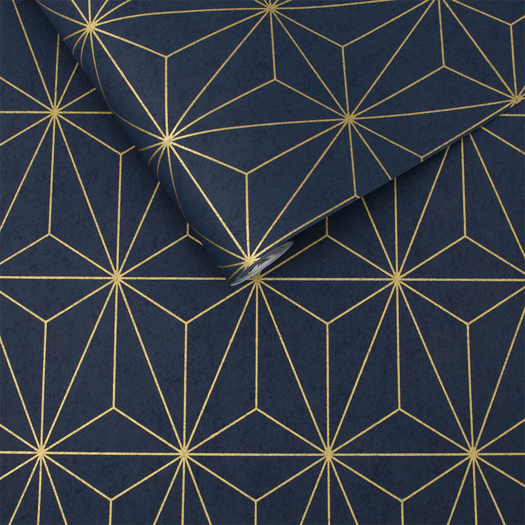 Detail Blue Gold Wallpaper Nomer 39