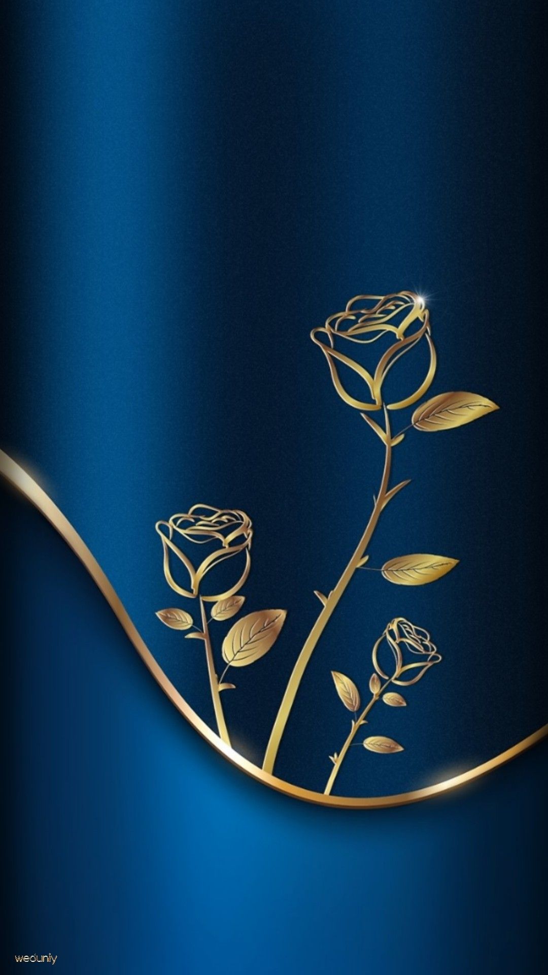 Detail Blue Gold Wallpaper Nomer 6