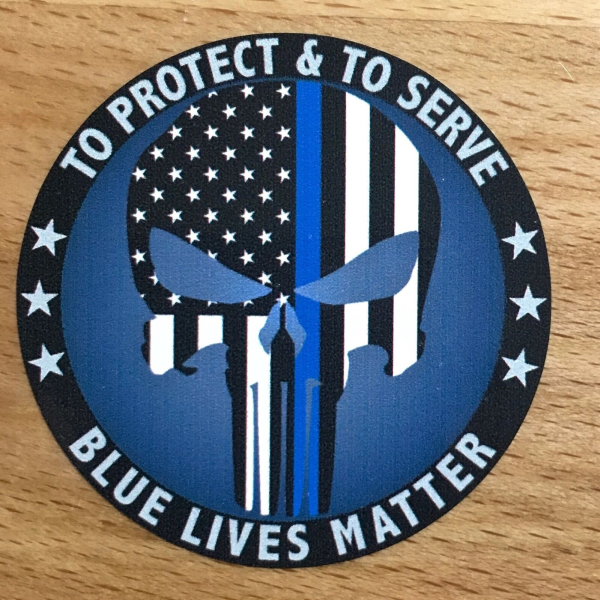 Detail Blue Lives Matter Skull Sticker Nomer 23