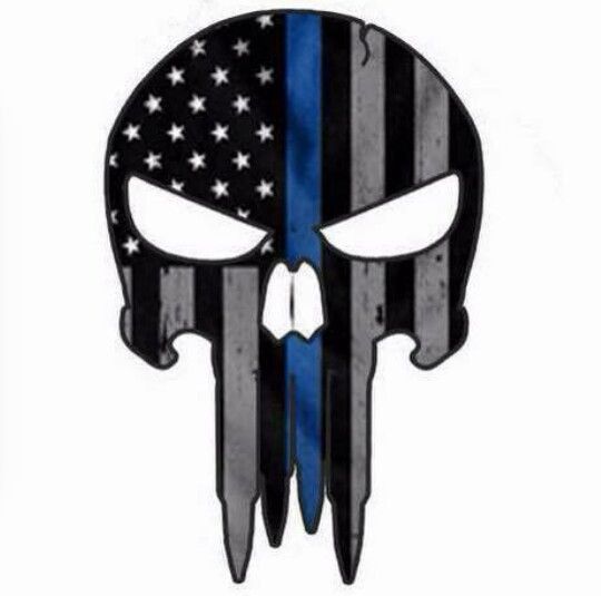 Detail Blue Lives Matter Skull Sticker Nomer 56