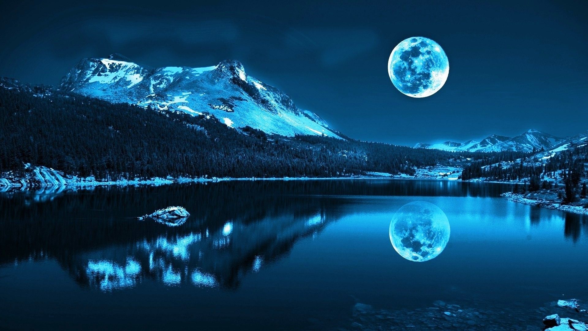 Detail Blue Moon Hd Wallpaper Nomer 2