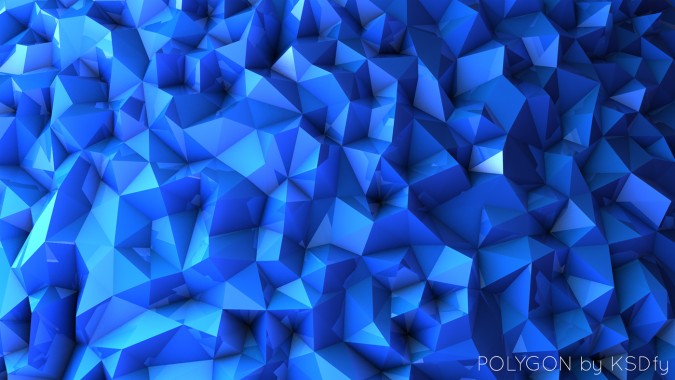 Detail Blue Polygon Wallpaper Nomer 33