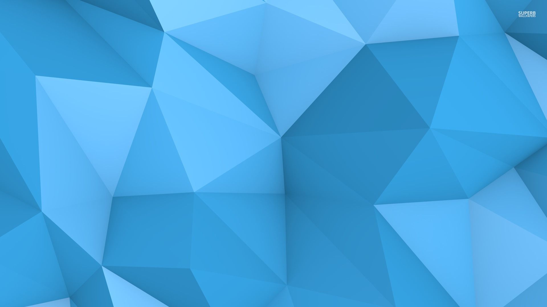 Blue Polygonal Wallpaper - KibrisPDR