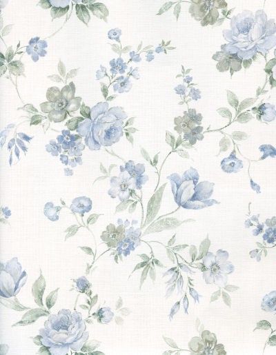 Detail Blue Vintage Floral Background Nomer 26