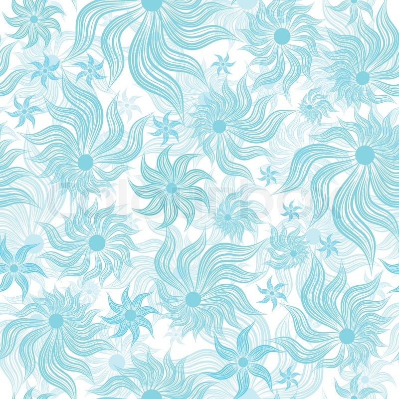 Detail Blue Vintage Floral Background Nomer 27