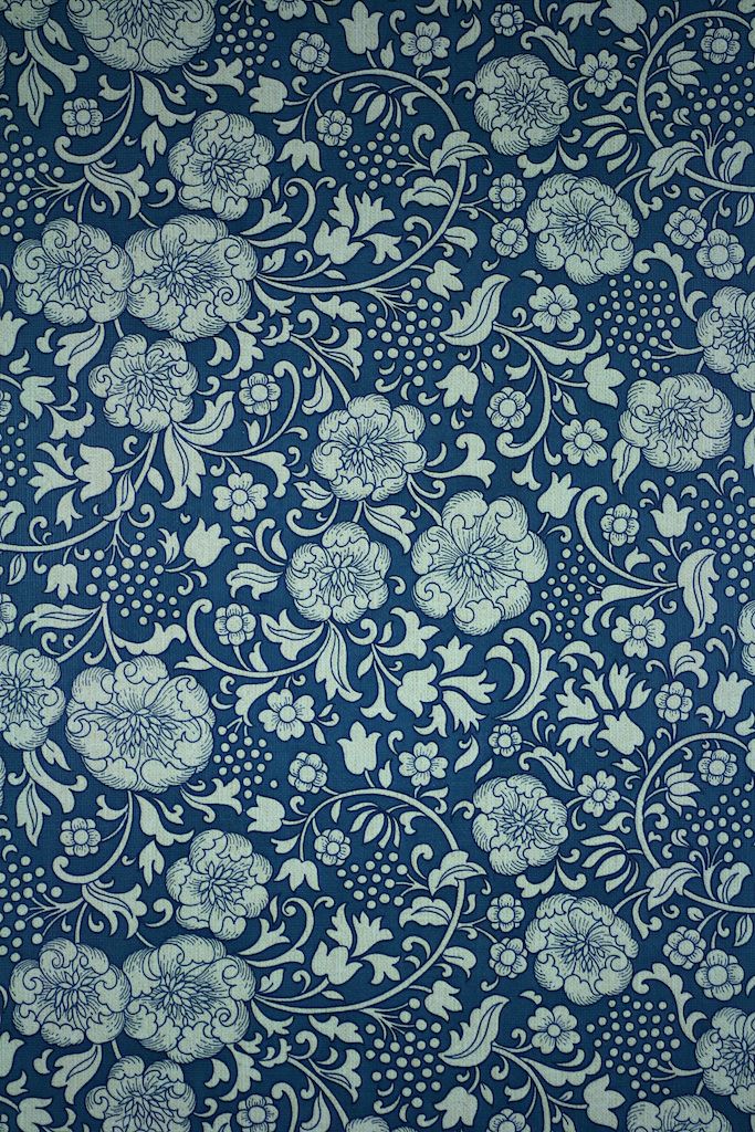 Detail Blue Vintage Floral Background Nomer 9