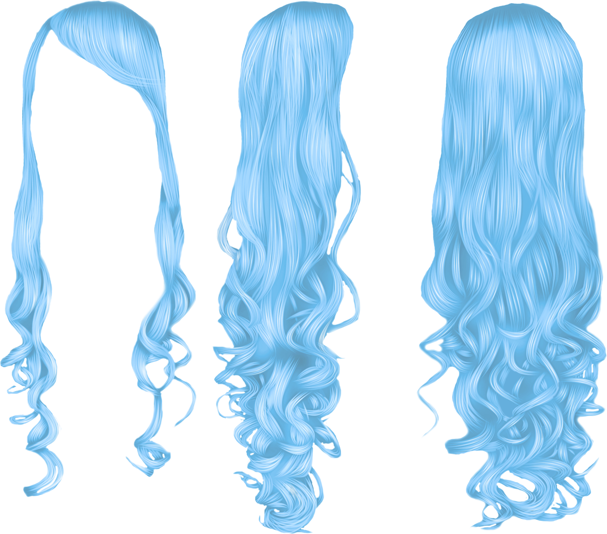 Detail Blue Wig Png Nomer 28