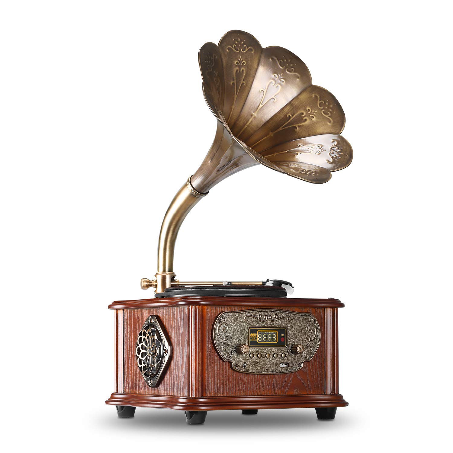 Detail Bluetooth Gramophone Record Player Nomer 11