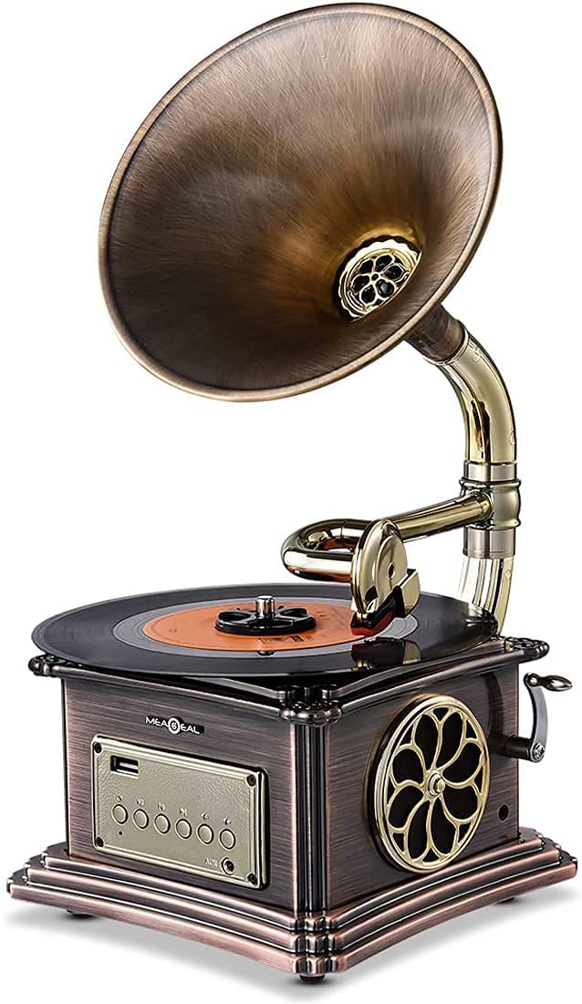 Detail Bluetooth Gramophone Record Player Nomer 12