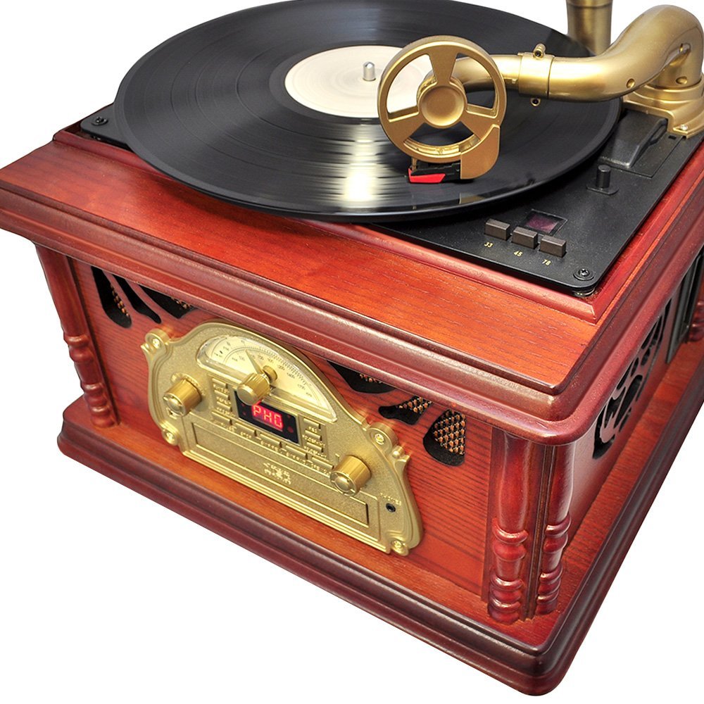 Detail Bluetooth Gramophone Record Player Nomer 19