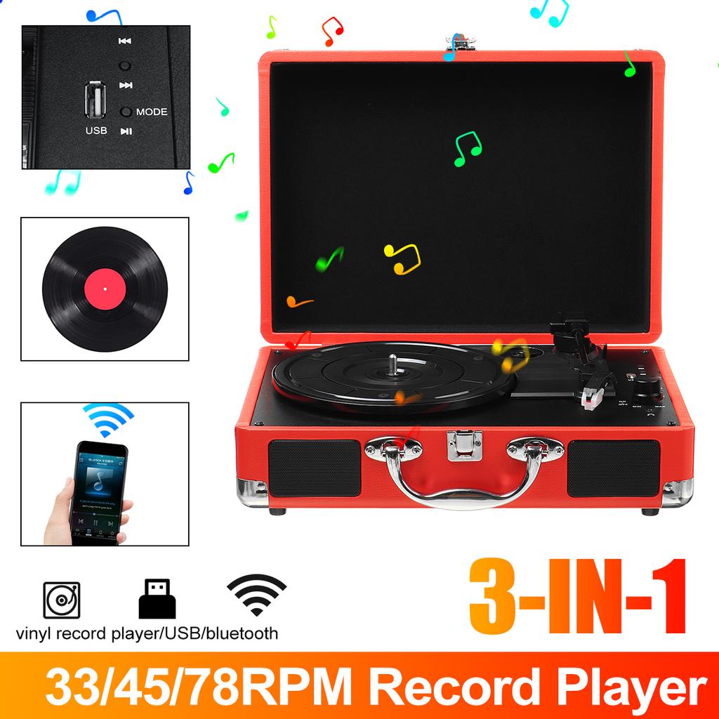 Detail Bluetooth Gramophone Record Player Nomer 28