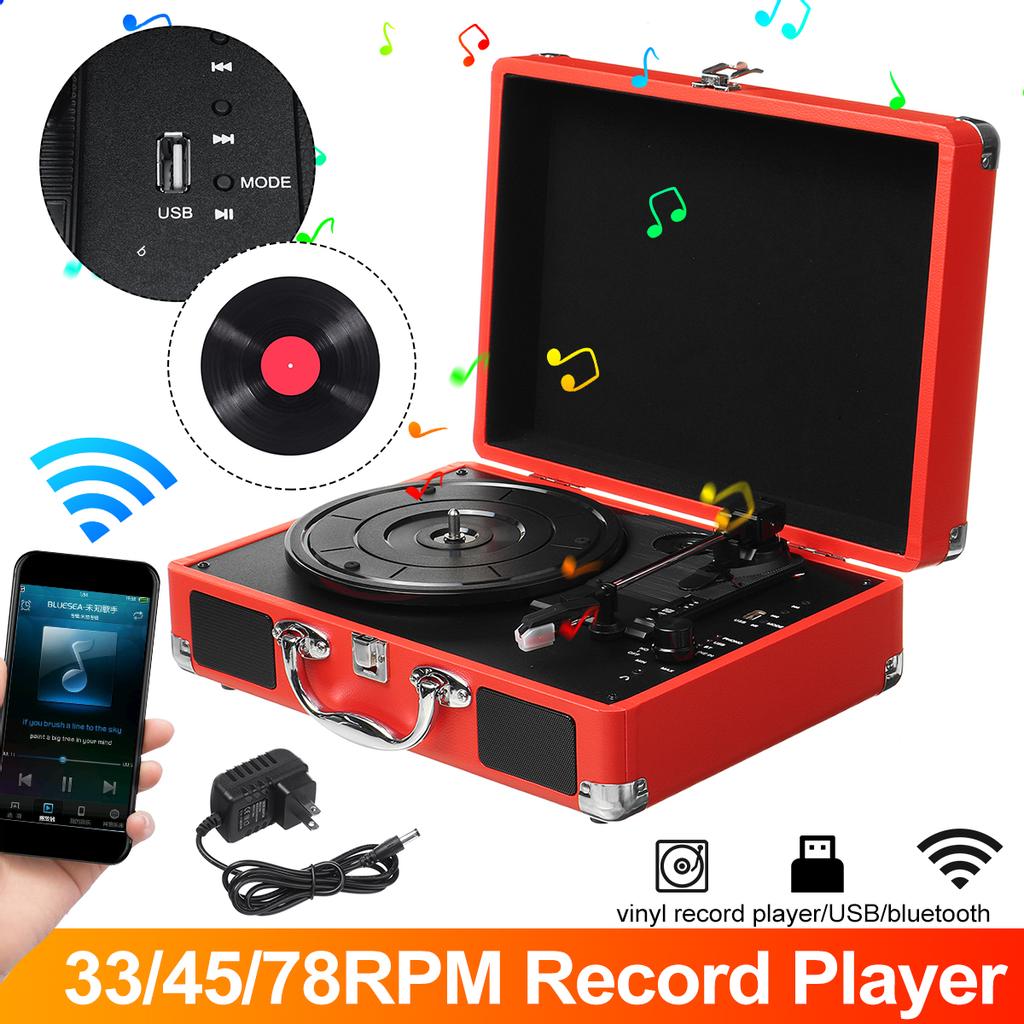 Detail Bluetooth Gramophone Record Player Nomer 33