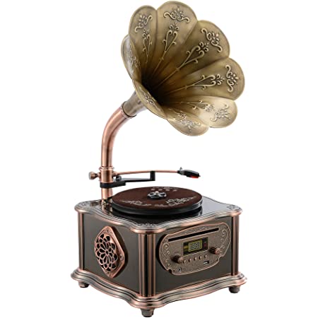Detail Bluetooth Gramophone Record Player Nomer 5