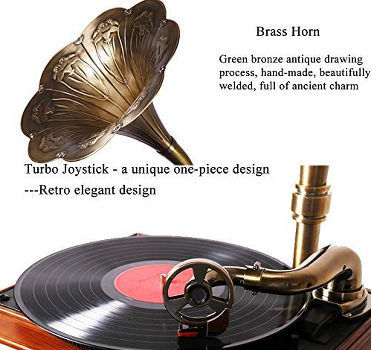 Detail Bluetooth Gramophone Record Player Nomer 58