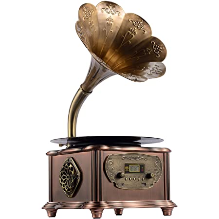 Detail Bluetooth Gramophone Record Player Nomer 9