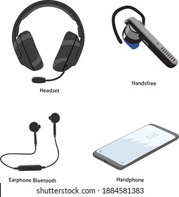 Detail Bluetooth Headset Vector Nomer 44