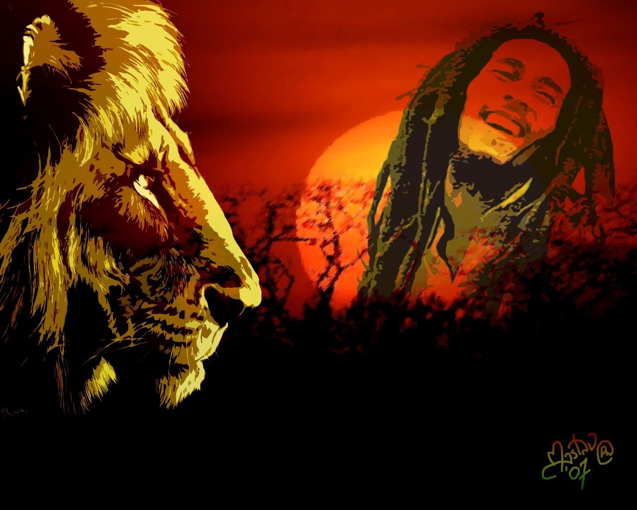 Detail Bob Marley And Lion Picture Nomer 12