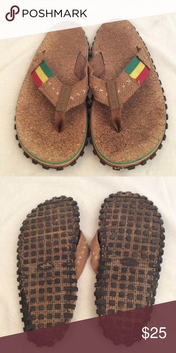 Detail Bob Marley Cork Flip Flops Nomer 20