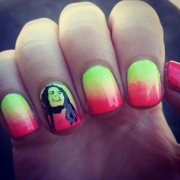 Detail Bob Marley Nail Designs Nomer 32