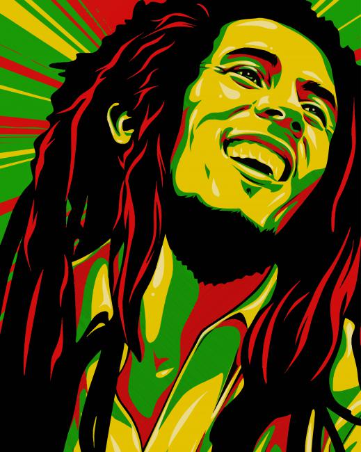 Detail Bob Marley Paint By Numbers Nomer 4