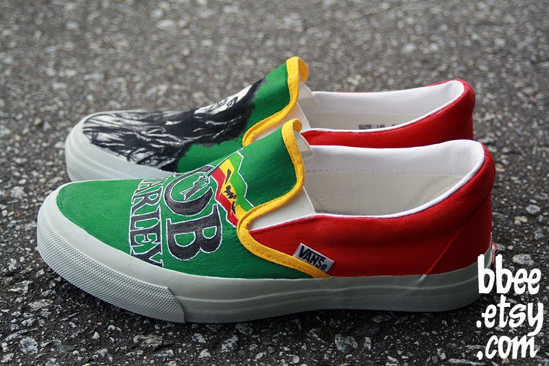 Detail Bob Marley Shoes Vans Nomer 24