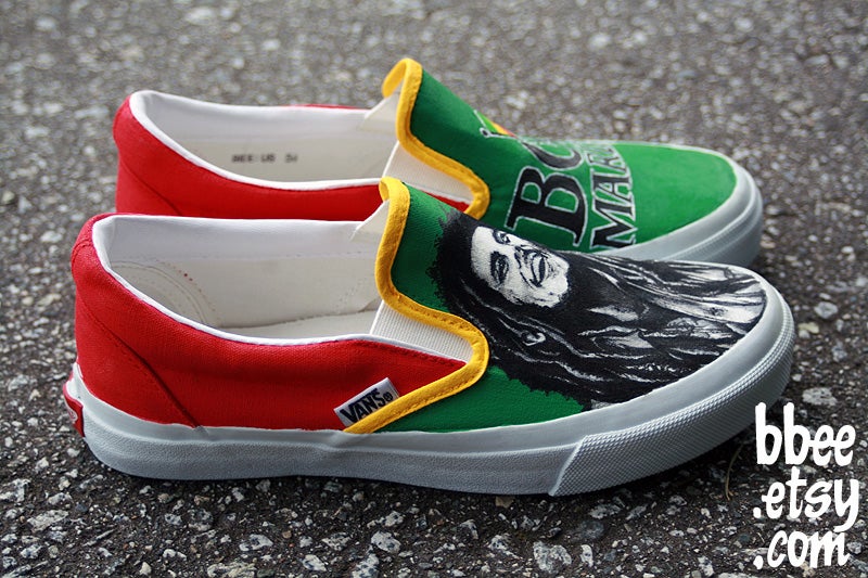 Detail Bob Marley Shoes Vans Nomer 6