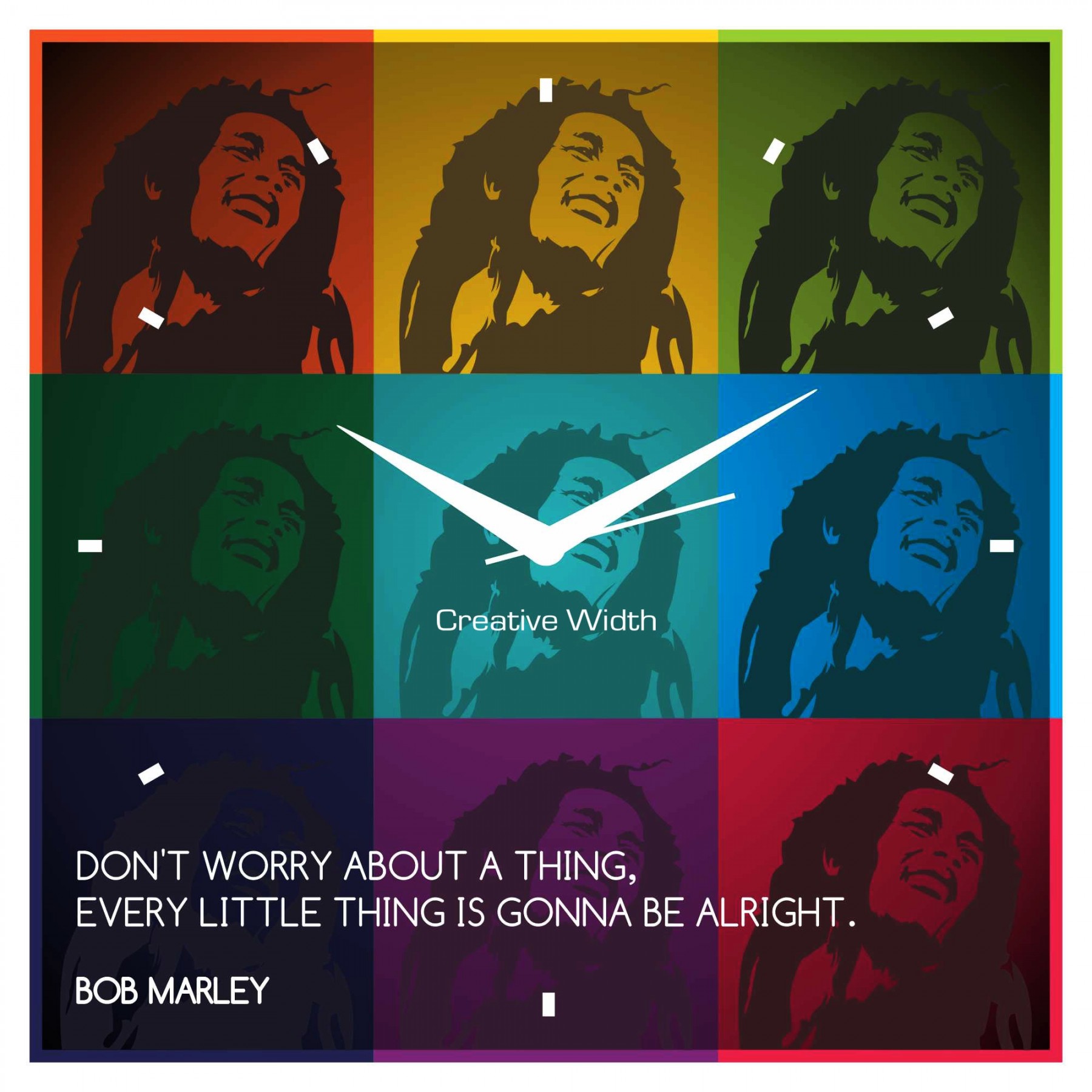 Detail Bob Marley Wall Clock Nomer 44