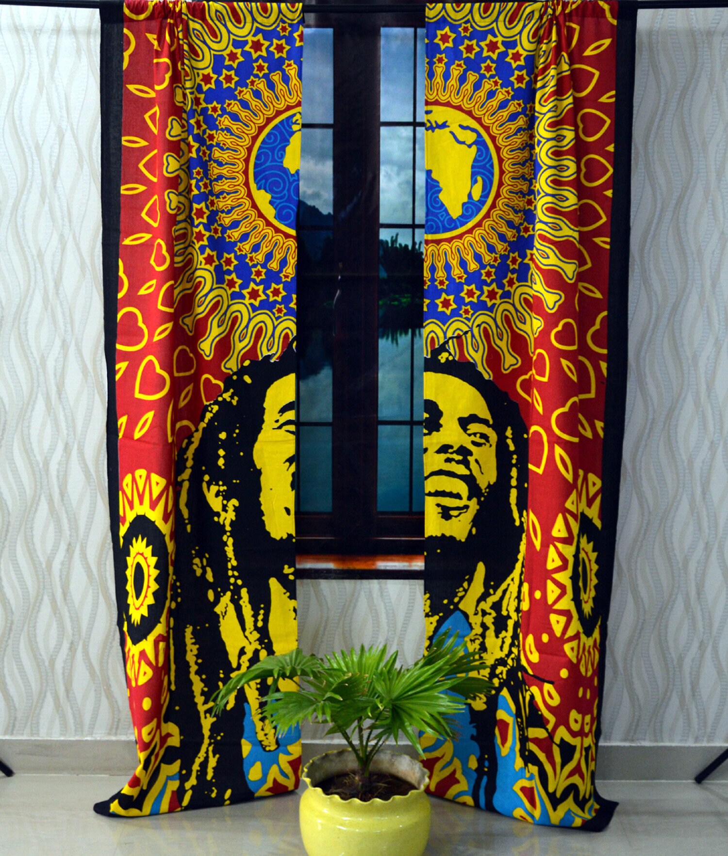 Detail Bob Marley Window Curtains Nomer 3