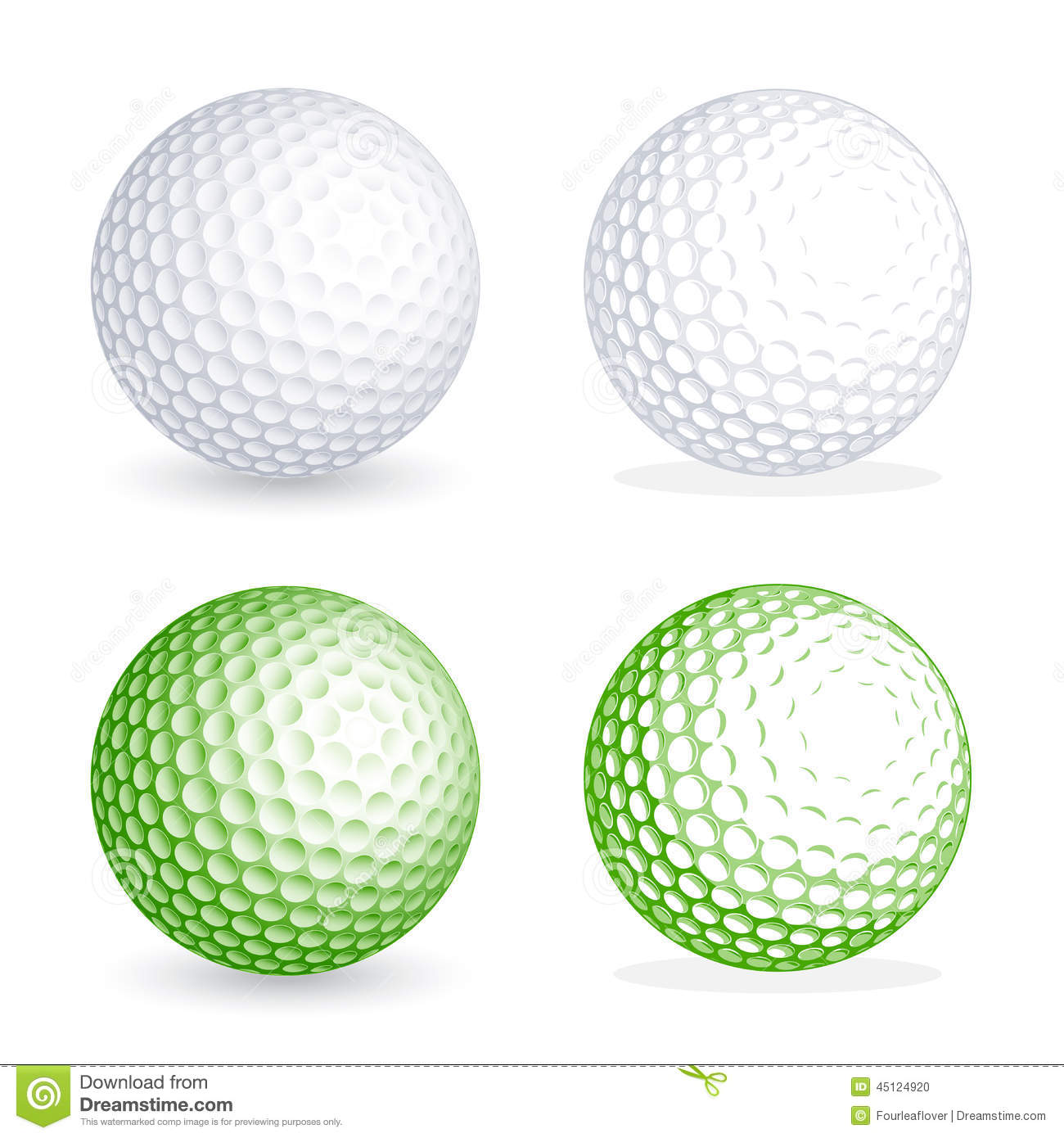 Detail Bola Golf Vector Nomer 4