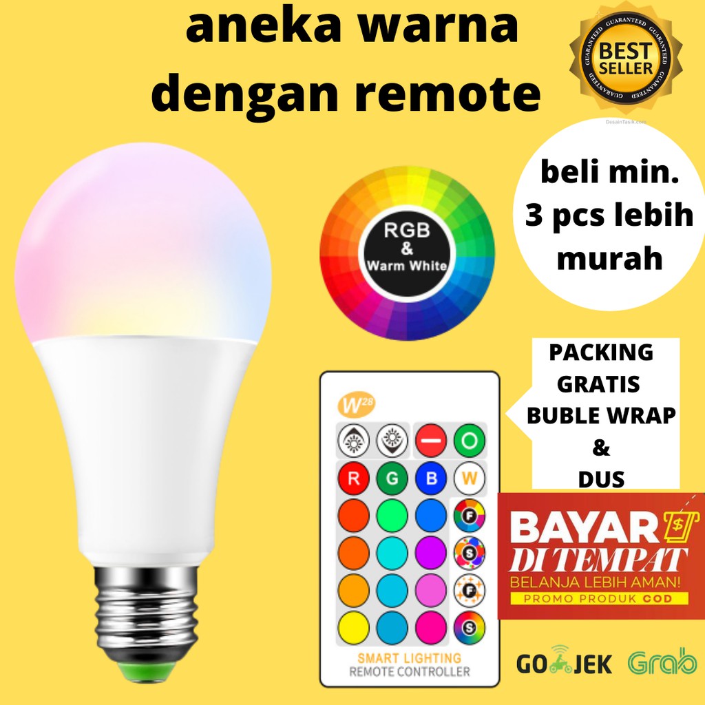 Detail Bola Lampu Warna Warni Nomer 25