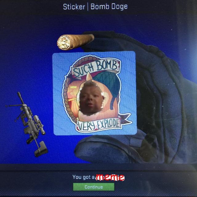 Detail Bomb Doge Sticker Nomer 28