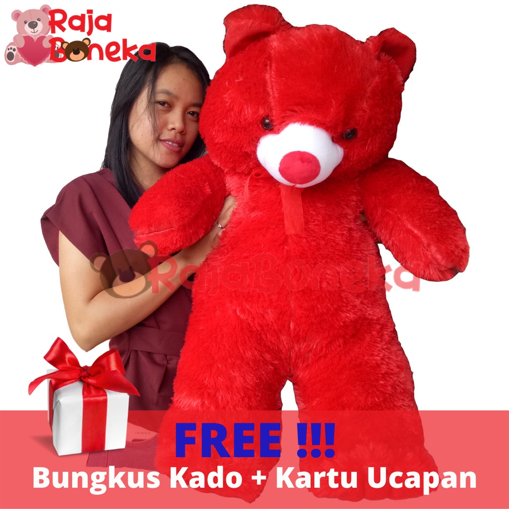 Detail Boneka Beruang Warna Merah Nomer 8