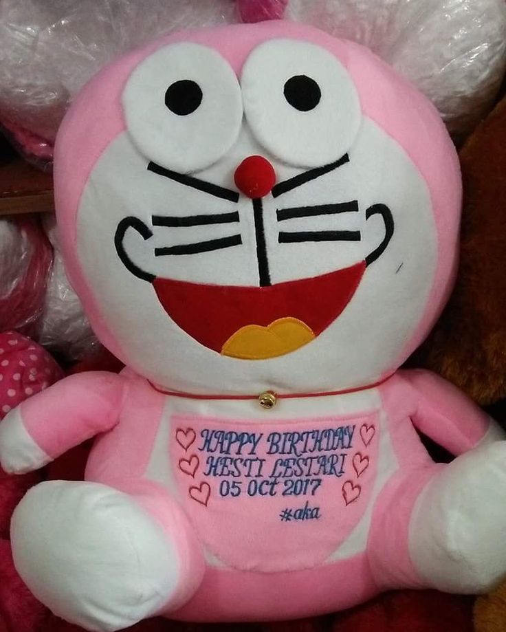 Detail Boneka Doraemon Pink Nomer 46