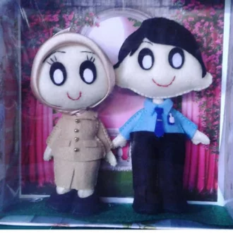 Detail Boneka Flanel Couple Nomer 47