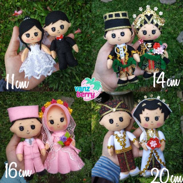 Detail Boneka Pengantin Flanel Nomer 16