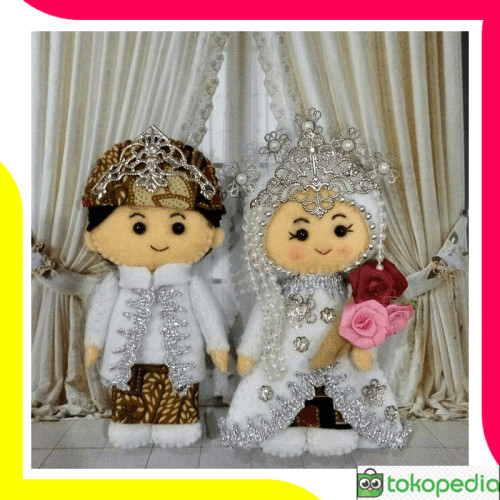 Detail Boneka Pengantin Flanel Nomer 40