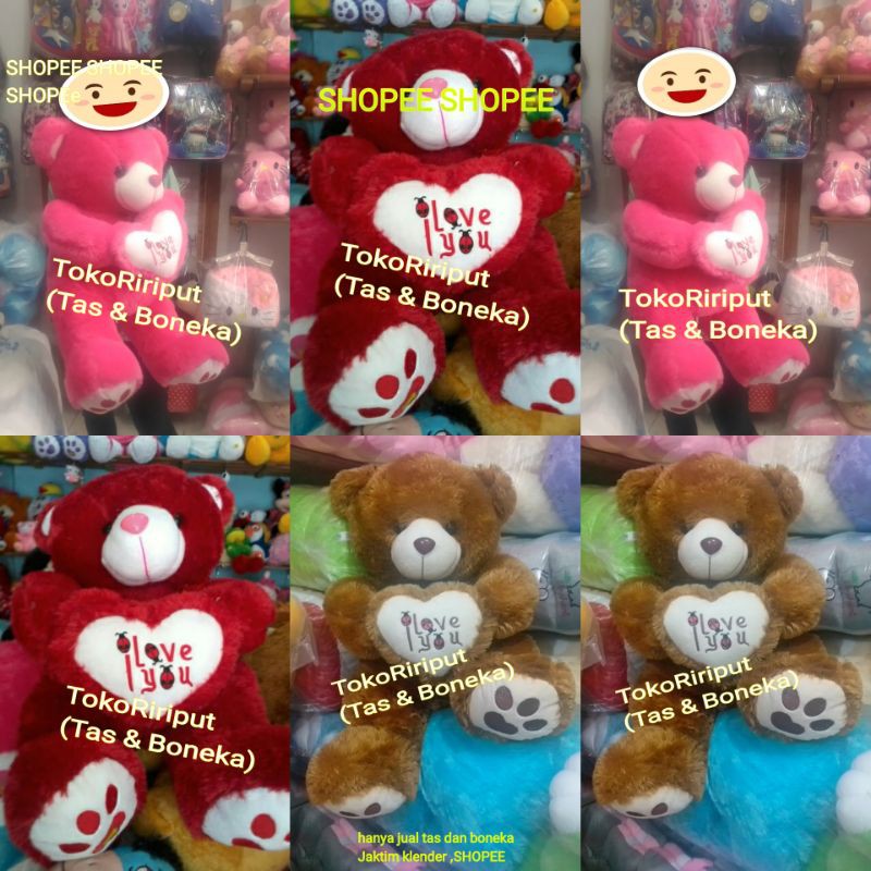 Detail Boneka Teddy Bear Love Besar Nomer 42