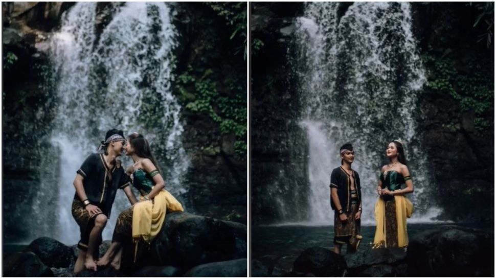 Detail Foto Prewedding Di Air Terjun Nomer 6