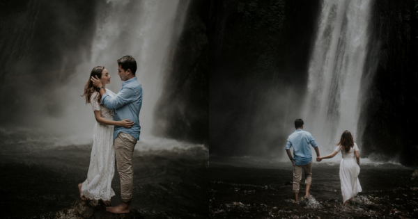 Detail Foto Prewedding Di Air Terjun Nomer 52