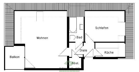 Detail Dachgeschoss Studio Nomer 4