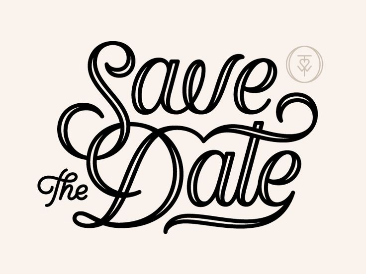 Detail Save The Date Schriftzug Nomer 5