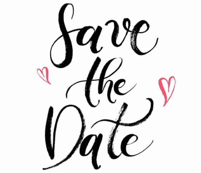 Detail Save The Date Schriftzug Nomer 8