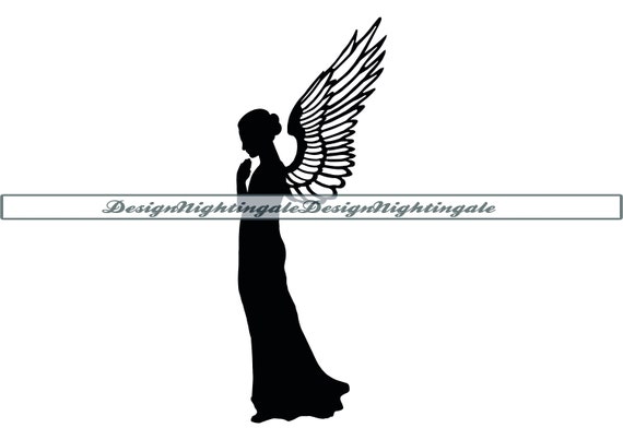 Detail Silhouette Engel Umriss Nomer 2