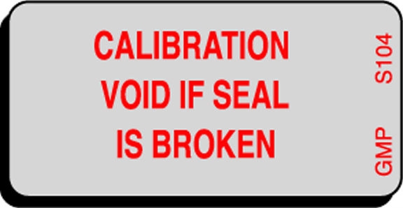 Calibration Void If Seal Is Broken - KibrisPDR