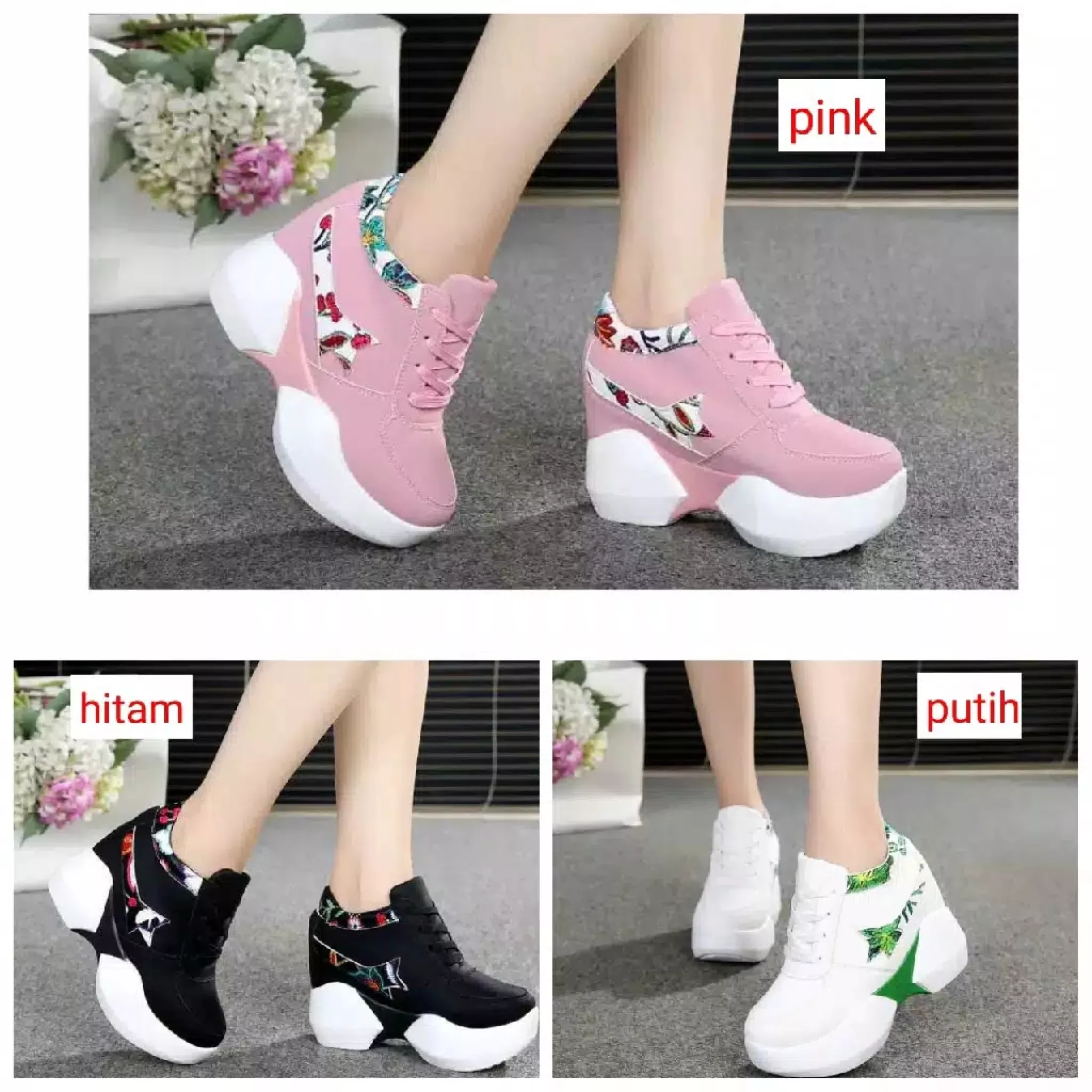 Detail Foto Sepatu Wedges Sneakers Nomer 37