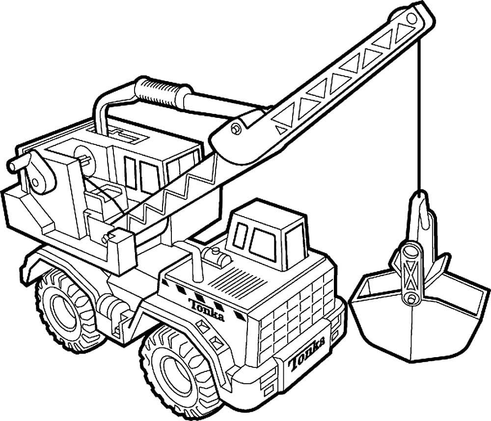 Detail Ausmalbild Lkw Mit Kran Nomer 7